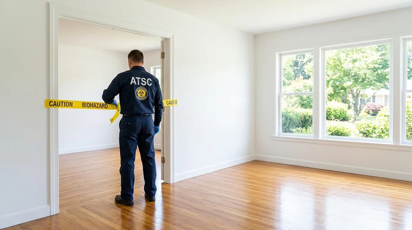 Certified biohazard cleanup crew performing Trauma Scene Cleanup in Collinwood